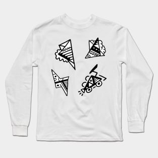 Abstract Object Doodle Art Long Sleeve T-Shirt